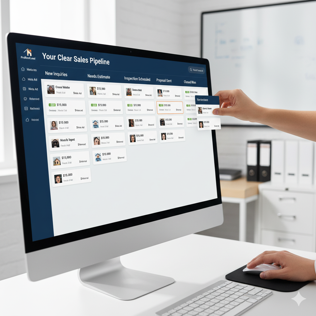 Screenshot of the simple GHL Pipeline View
